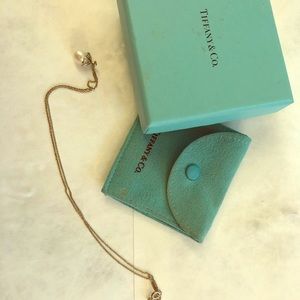 TIFFANY STERLING SILVER PEARL DROP NECKLACE